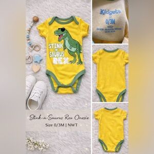 Kidgets Yellow and Green Dino Bodysuit